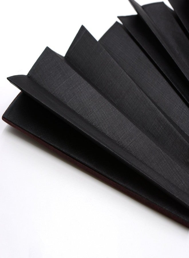 HONSHEN Chinese Folding Fan Hand Fan with Traditional Chinese Arts Handicraft Black 13inch - Image 4